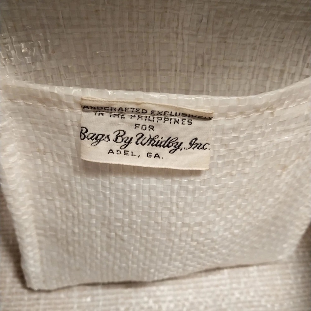 Vintage Floral Embroidered Raffia & Wooden Barrel Bag ~ Bags By Whidby Inc. - Picture 3 of 14